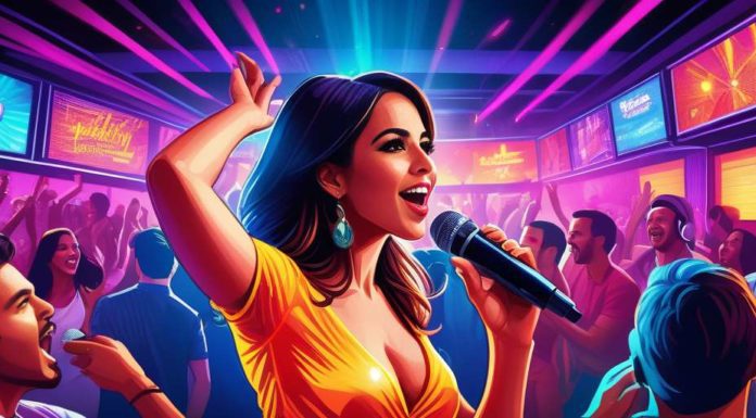 The best funny songs for karaoke in English and Spanish: Fun guaranteed! Chica divirtiendose cantando karaoke