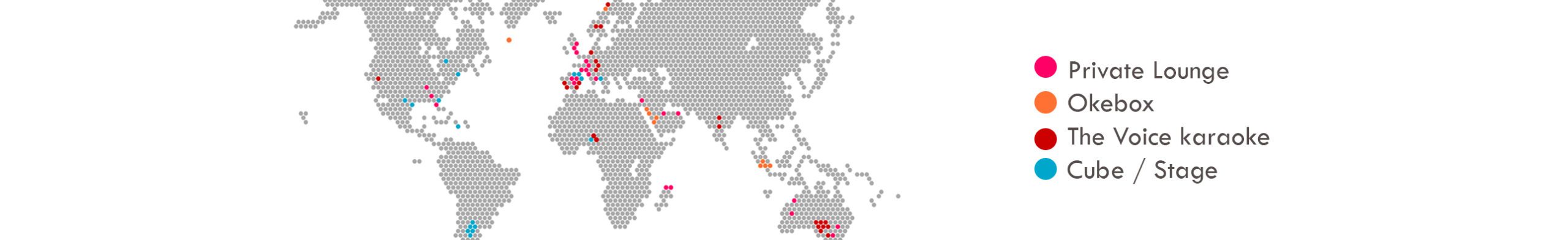 mapa mundo maquinas de karaoke
